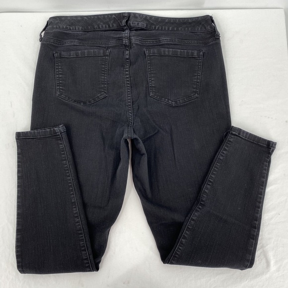 TORRID Stretch Skinny Minimalist Collage Mid Rise Denim Black Jeans Women Sz 14 - Picture 3 of 6